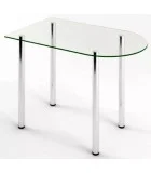 Glass dining table D-10-0 with tempered glass and chrome legs order